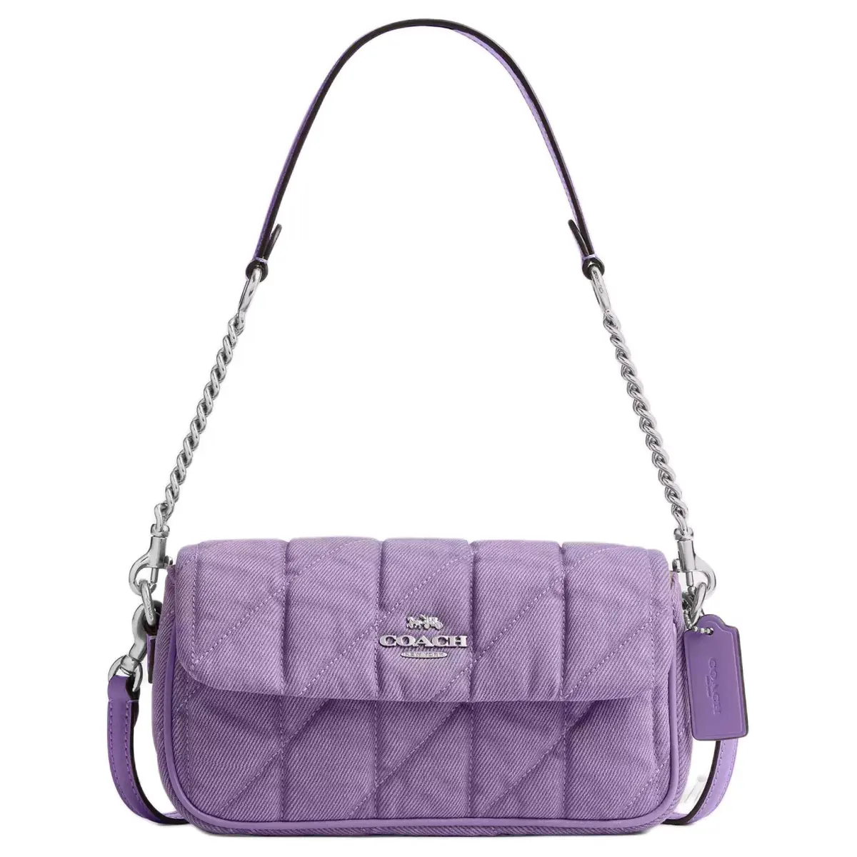 COACH Hailey Denim Crossbody Bag, Shoulder Bag Small Women's Purple
