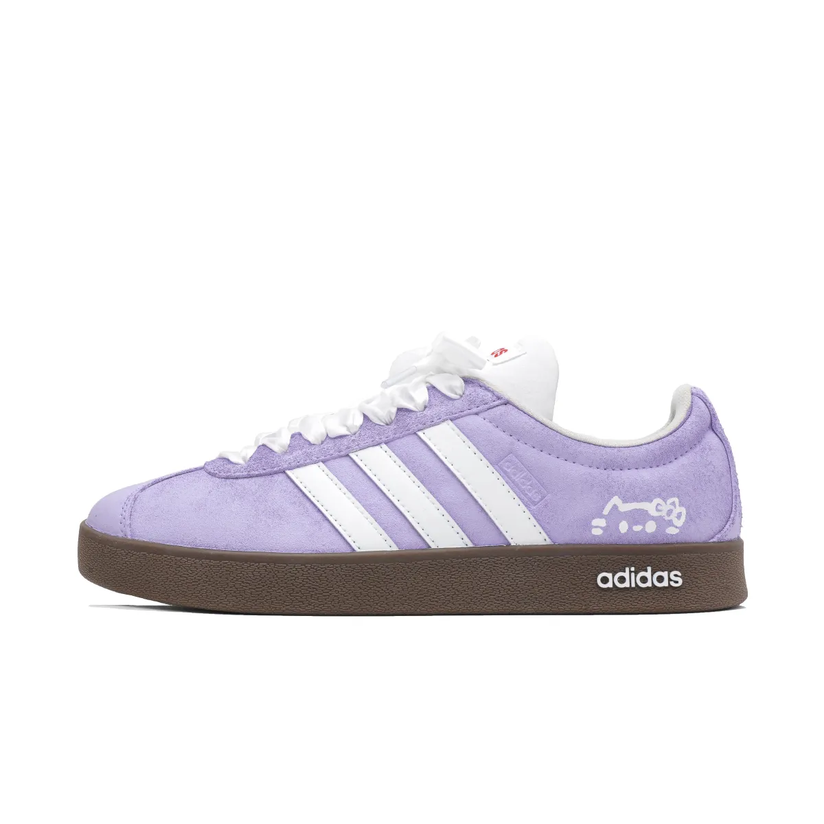 Adidas VL COURT 2.0 Abrasion Resistant Abrasion Resistant Low top Skateboard Shoes Unisex Purple