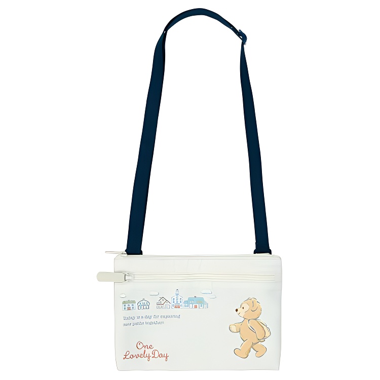 Disney Disney, design adjustable straps for traveling to go out, shopping bag, beige one-shoulder bag for men and women, print, for beloved