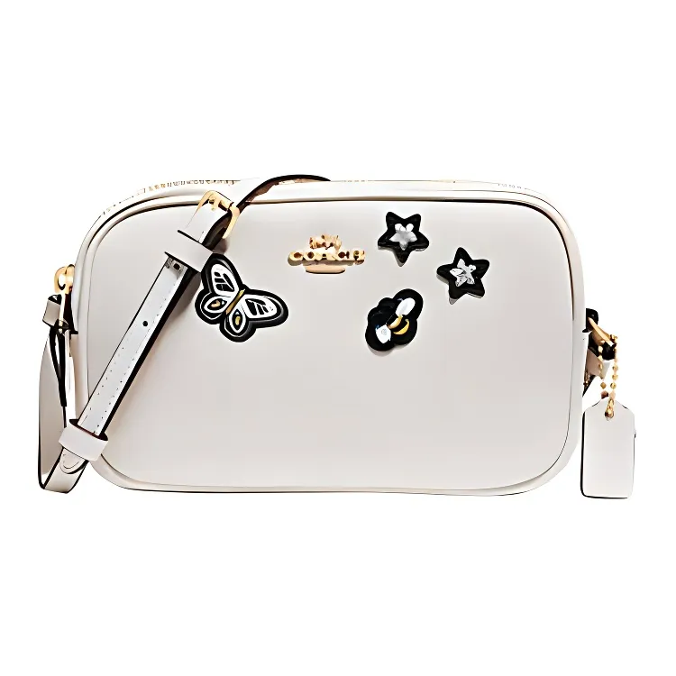COACH Calfskin Shoulder Bag, Crossbody Bag Small Women's White