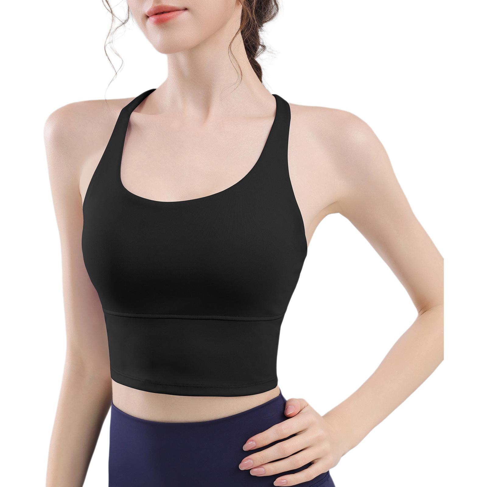 Thin antibacterial top with cups, shockproof quick dry breathable T-shirt for gym, comfortable sports bra, beautiful back, lifting effect, for running