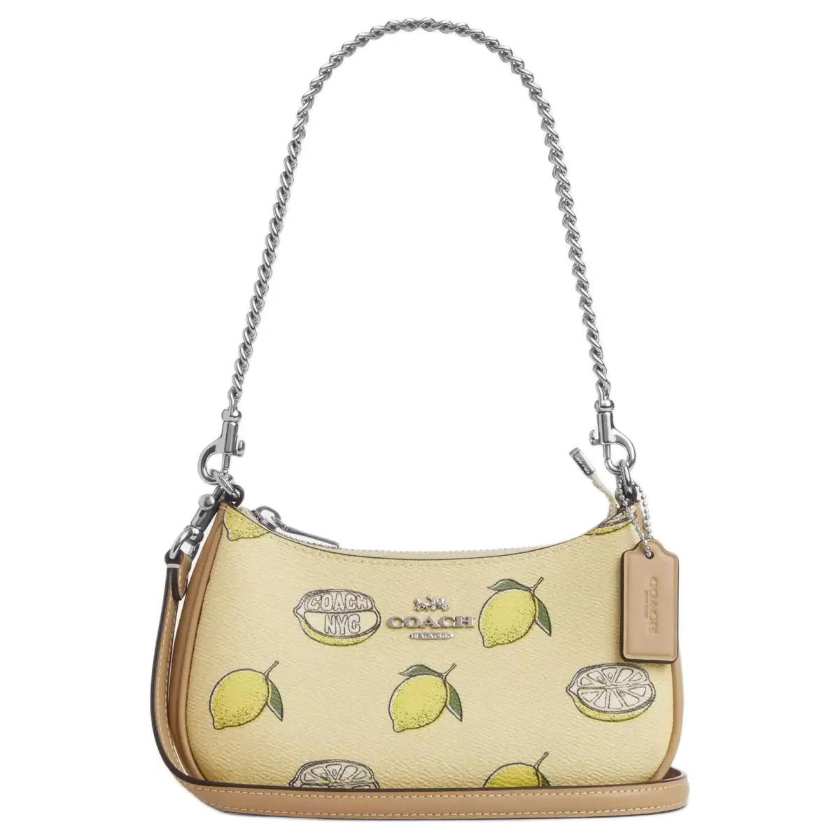 COACH Teri Coated Canvas Crossbody Bag, Shoulder Bag Small Women's Yellow
