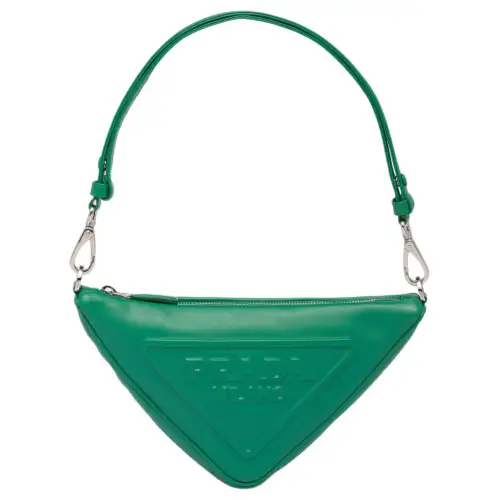 PRADA Leather Handbag, Shoulder Bag Mini Women's Green