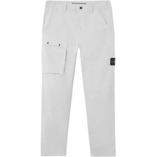 STONE ISLAND Cargo Pants Men's Pearl Gray