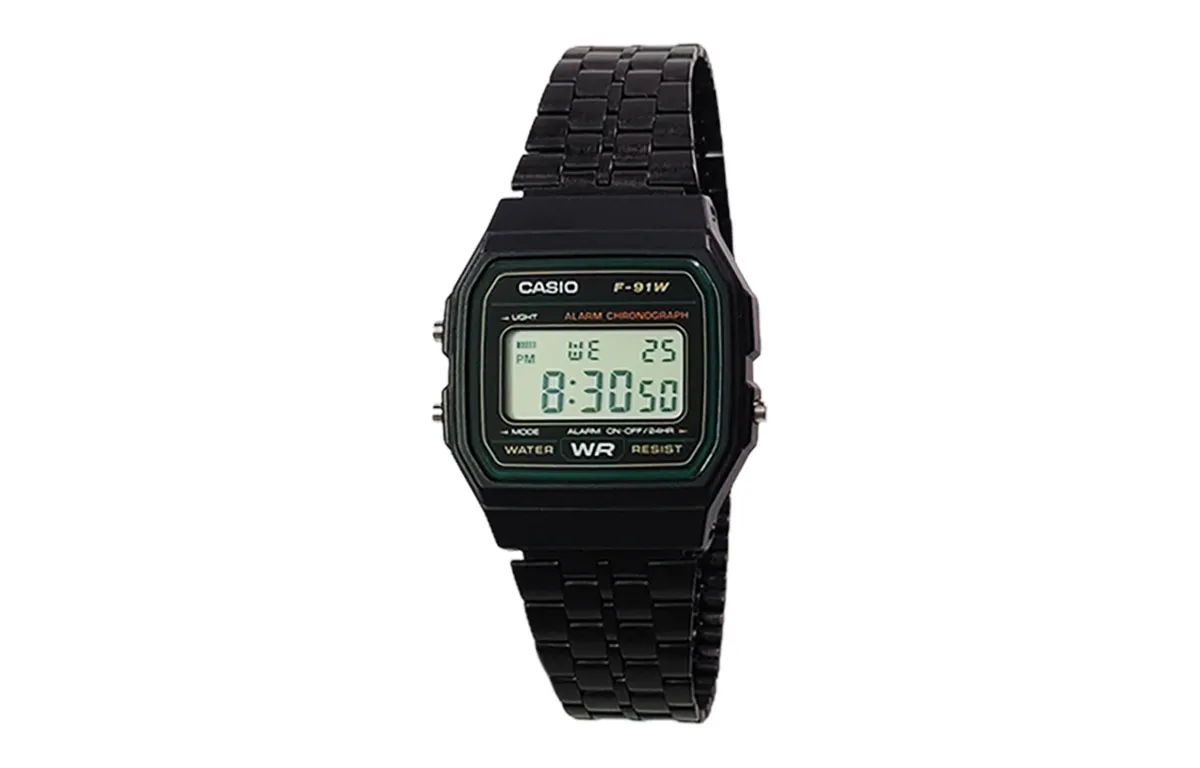 CASIO Custom Collection Quartz Movement Stainless Steel Strap Watch Men's Watches Black Dial