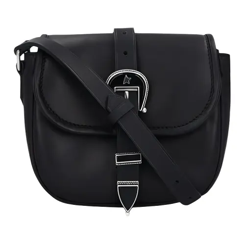 Golden Goose Leather Shoulder Bag Women's Black