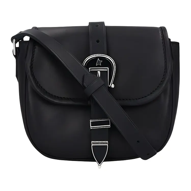Golden Goose Leather Shoulder Bag Women's Black