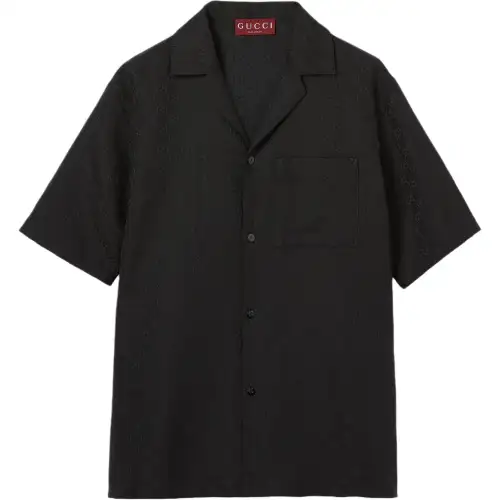 Gucci Gg canvas linen blend bowling shirt