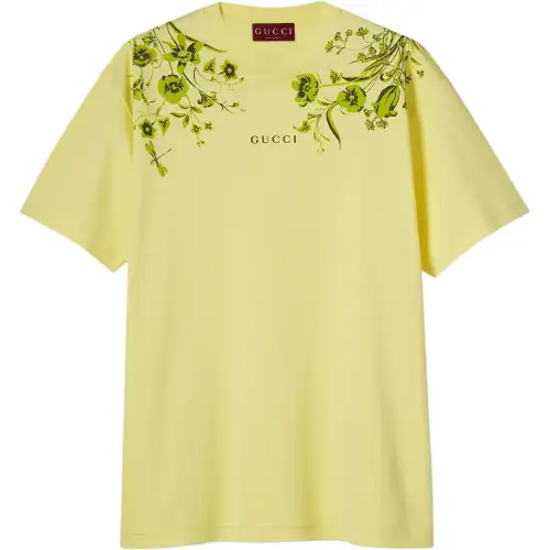 GUCCI Soft Cotton Jersey T shirt With Print