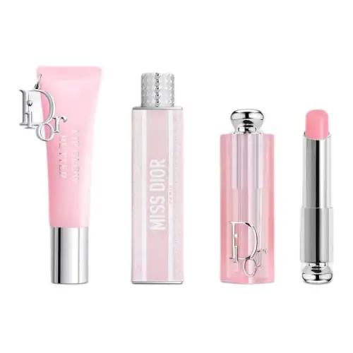 DIOR Lip gloss, lipstick, balm, set, perfume contains rose, white musk, 3 piece set