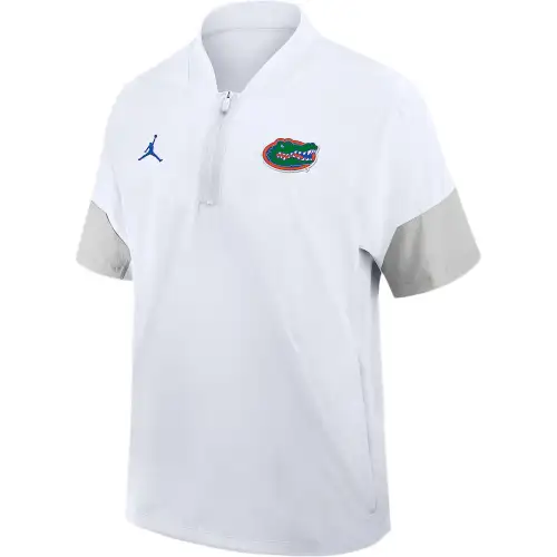 Jordan Florida Sideline Coach Men's Jordan Brand College 1/2-Zip Short-Sleeve Hooded Jacket
