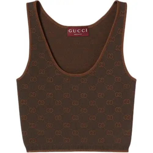 Gucci Stretch Gg viscose jacquard tank top