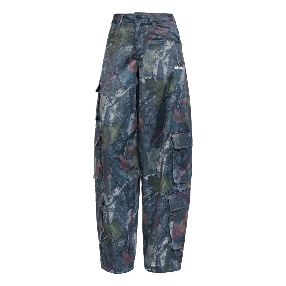 Adidas Originals Leaf Camo Print Satin Cargo Pants