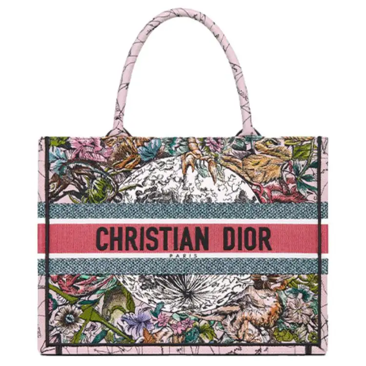 DIOR BookTote Leather Tote Bag, Shopping Bag, Shoulder Bag, Handbag Small Women's Pink