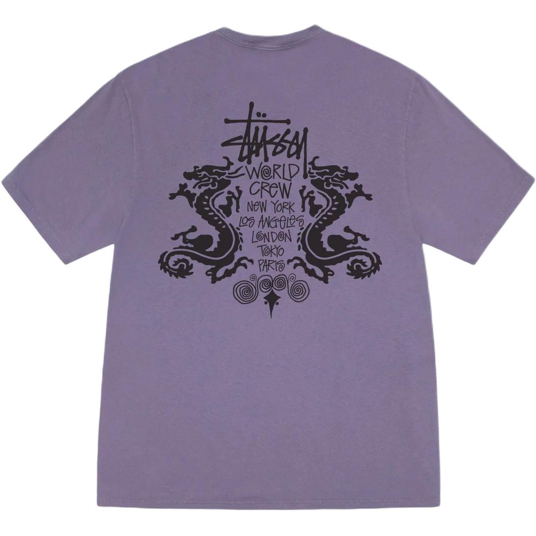 Футболка Stussy SS25 DOUBLE DRAGON TEE (серая)