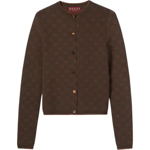 Gucci Stretch Gg viscose jacquard cardigan