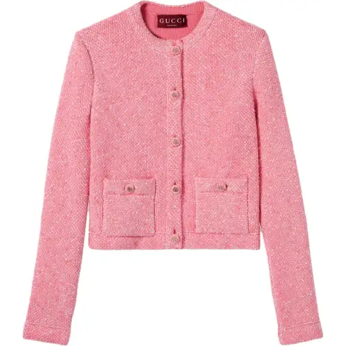 GUCCI Fine Viscose Jacquard Cardigan