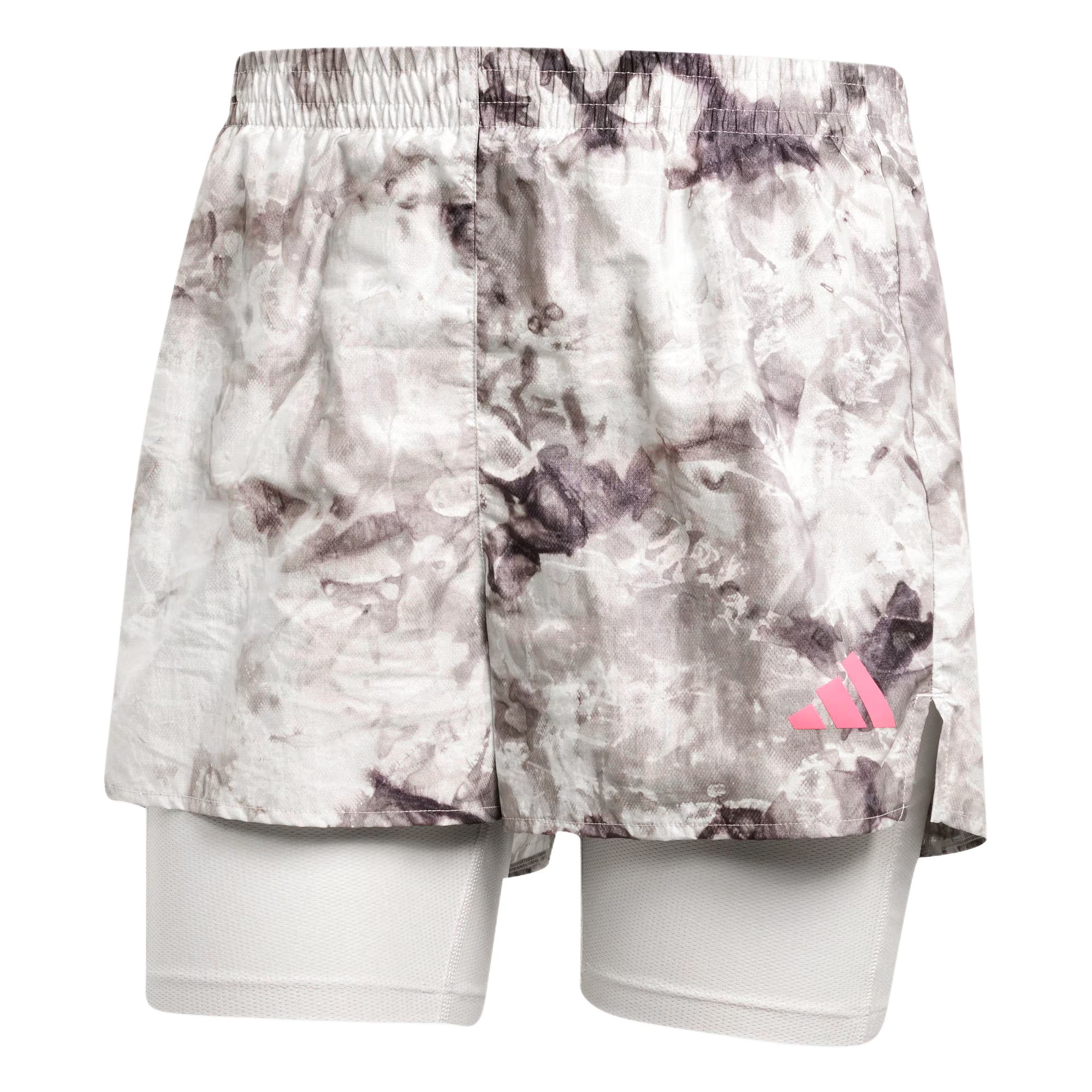 Adidas Free Shipping With AdiClub Own The Run Spray Dye 2 In 1 Short