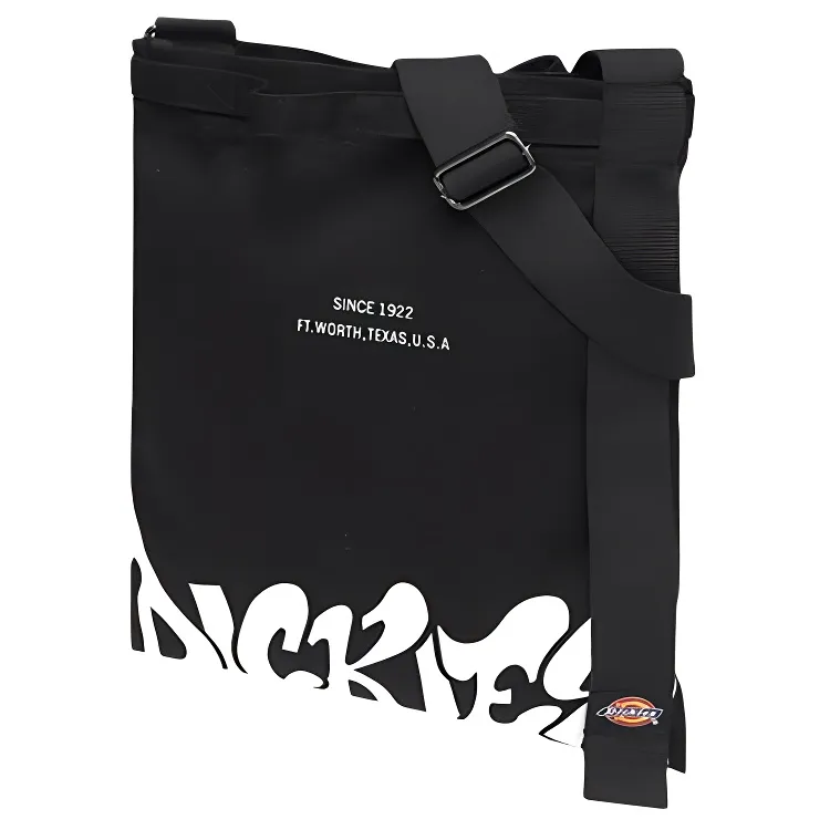 Dickies Polyester Shoulder Bag, Crossbody Bag Unisex Black/White