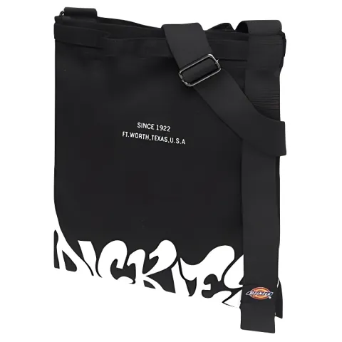 Dickies Polyester Shoulder Bag, Crossbody Bag Unisex Black/White