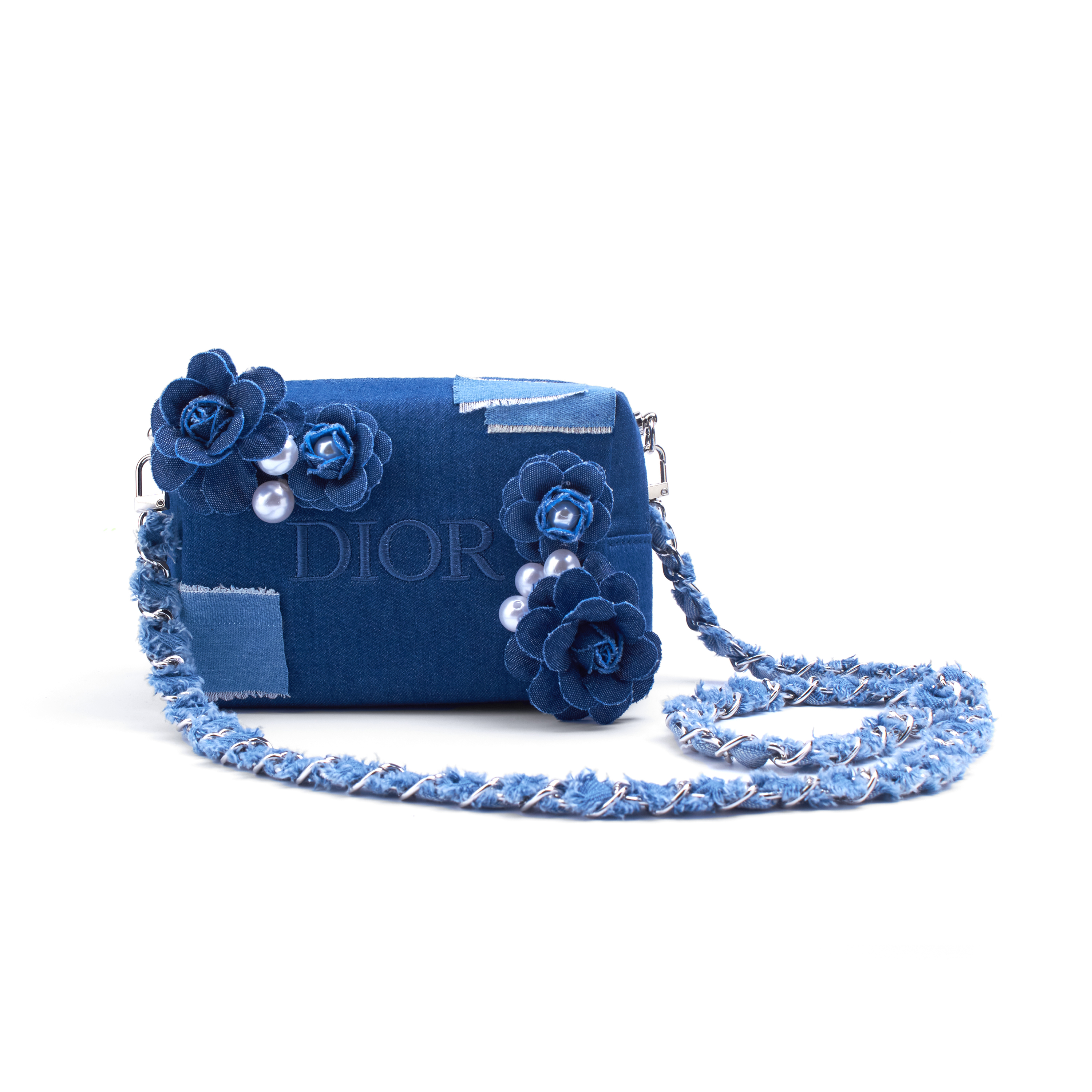 DIOR Amber denim blue cosmetic bag, custom-made