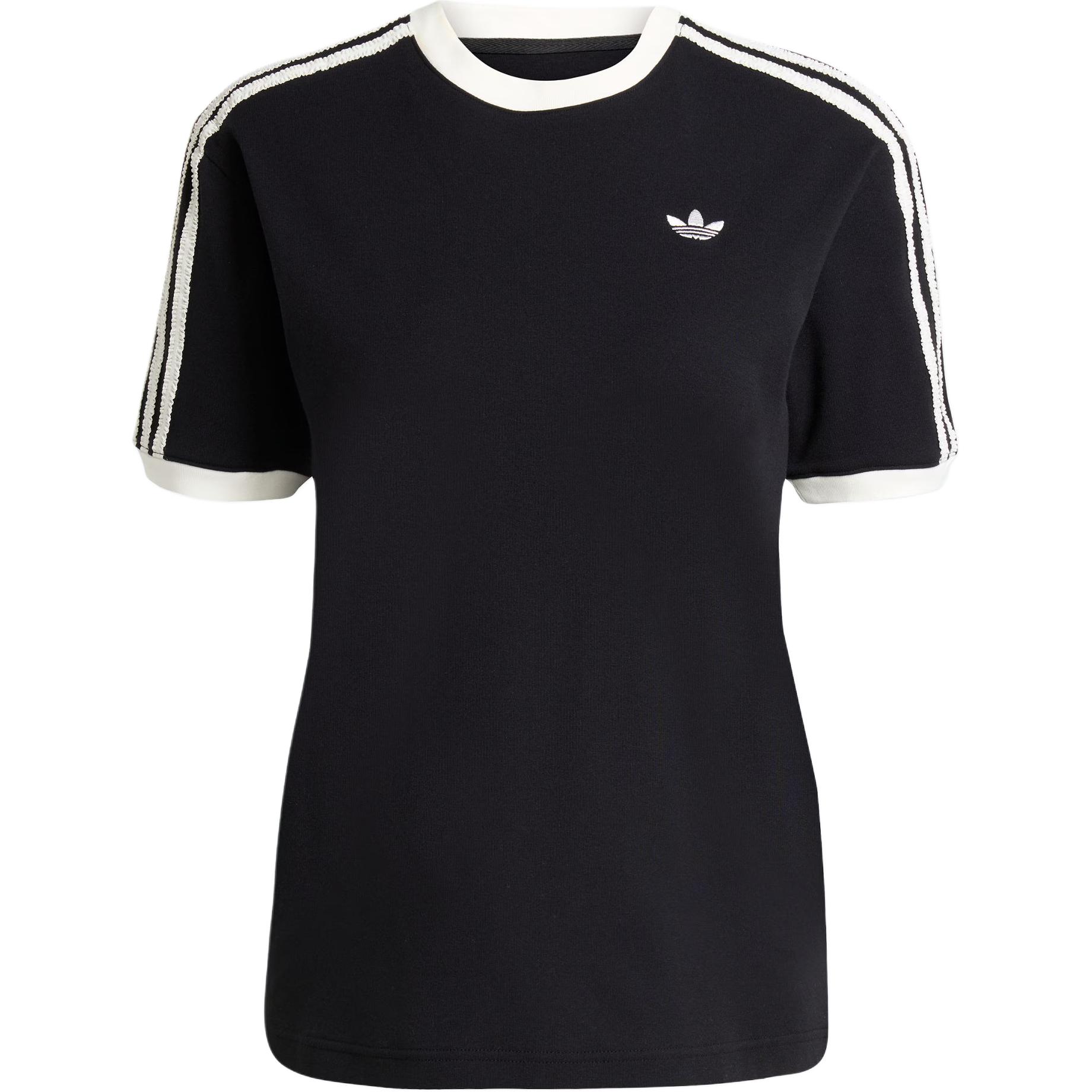 Женская футболка adidas originals RUFFLE (черно-белая)