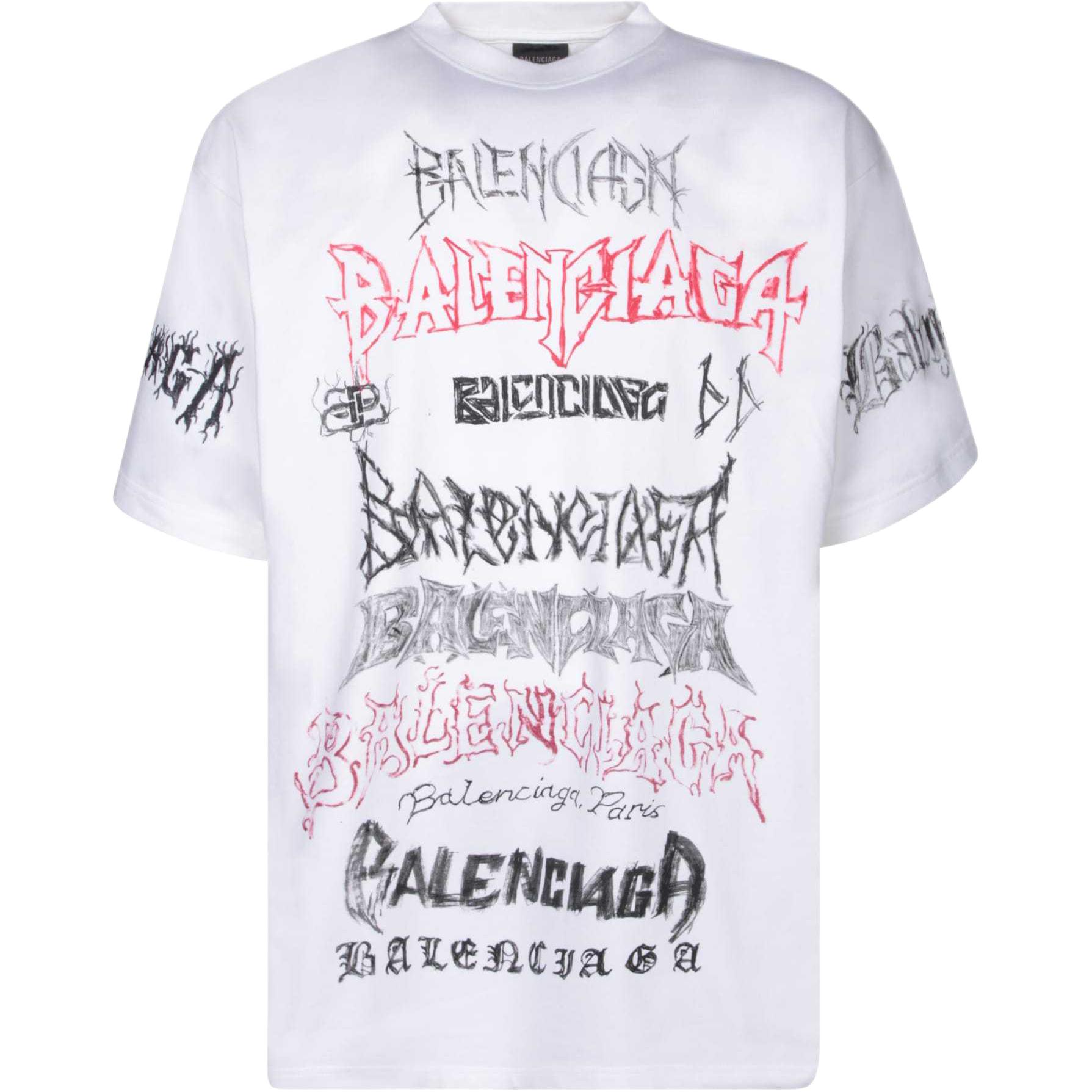 Мужская футболка Balenciaga SS24 New Year (белая)