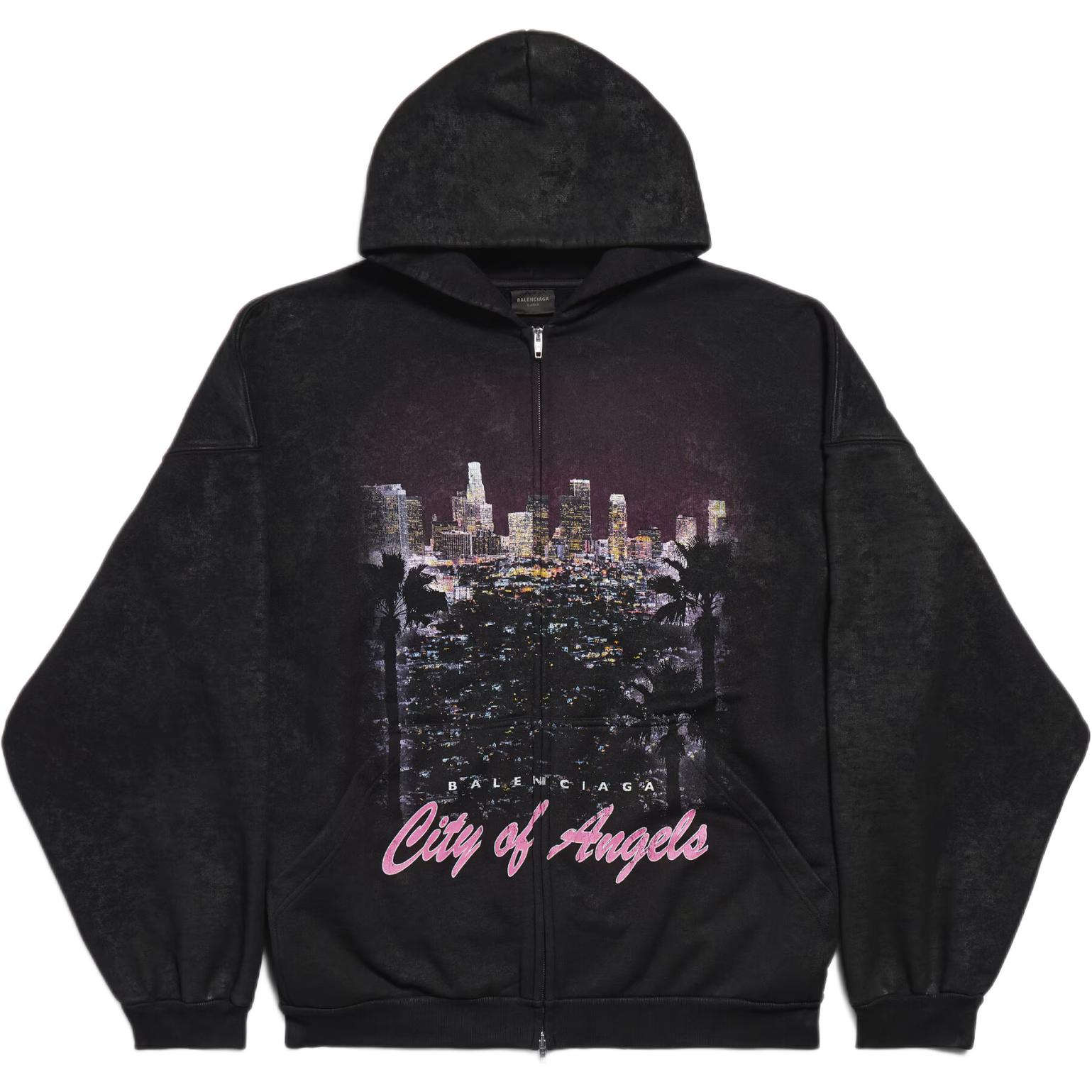 Худи Balenciaga Zipper Hoodie (черное)
