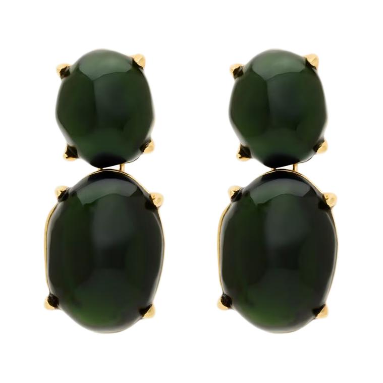 Женские серьги Saint Laurent (зеленые)