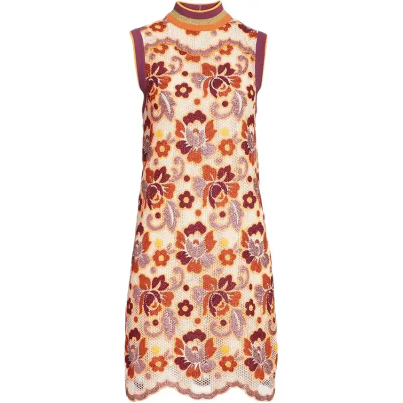 Burberry FW23 Sleeveless Dress Women's Bright Orange