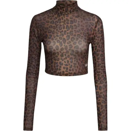 Adidas Leopard print Turtleneck T shirt