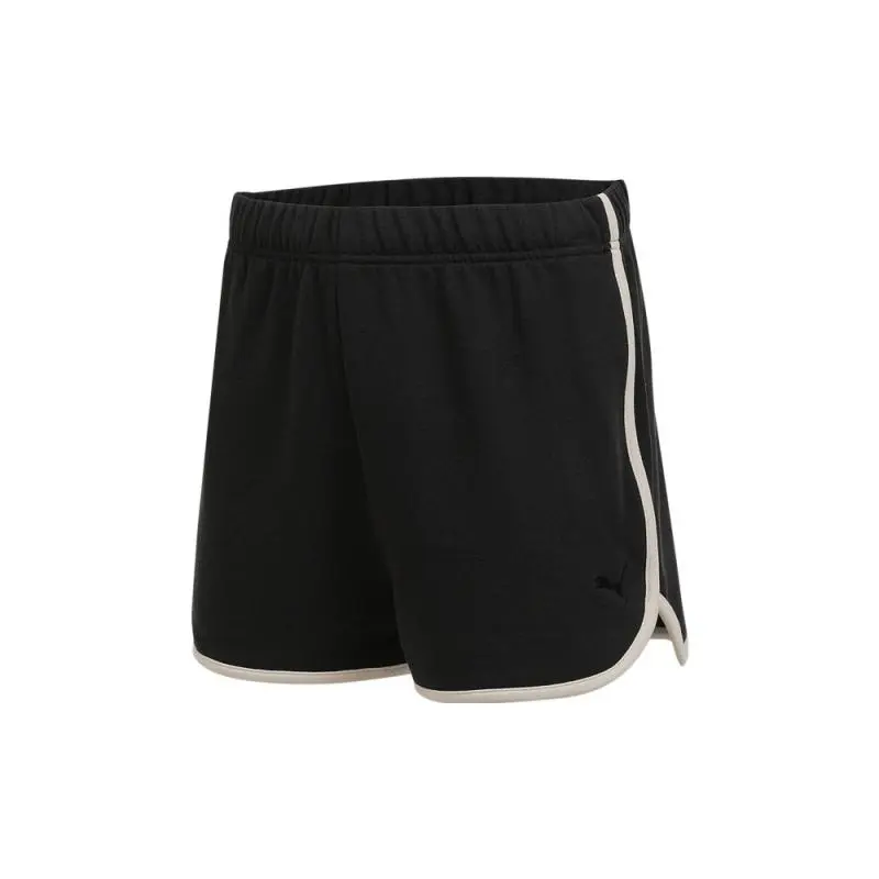 PUMA Casual Shorts Women's Black Moderate Straight Fit Pants