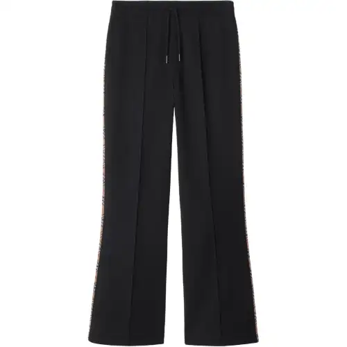 Burberry check-pattern trim track pants