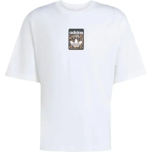 Adidas Originals leopard-print logo T-shirt