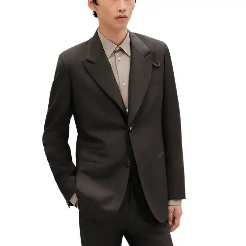 HERMES FW25 Business Suit Coat Men's Dark Brown