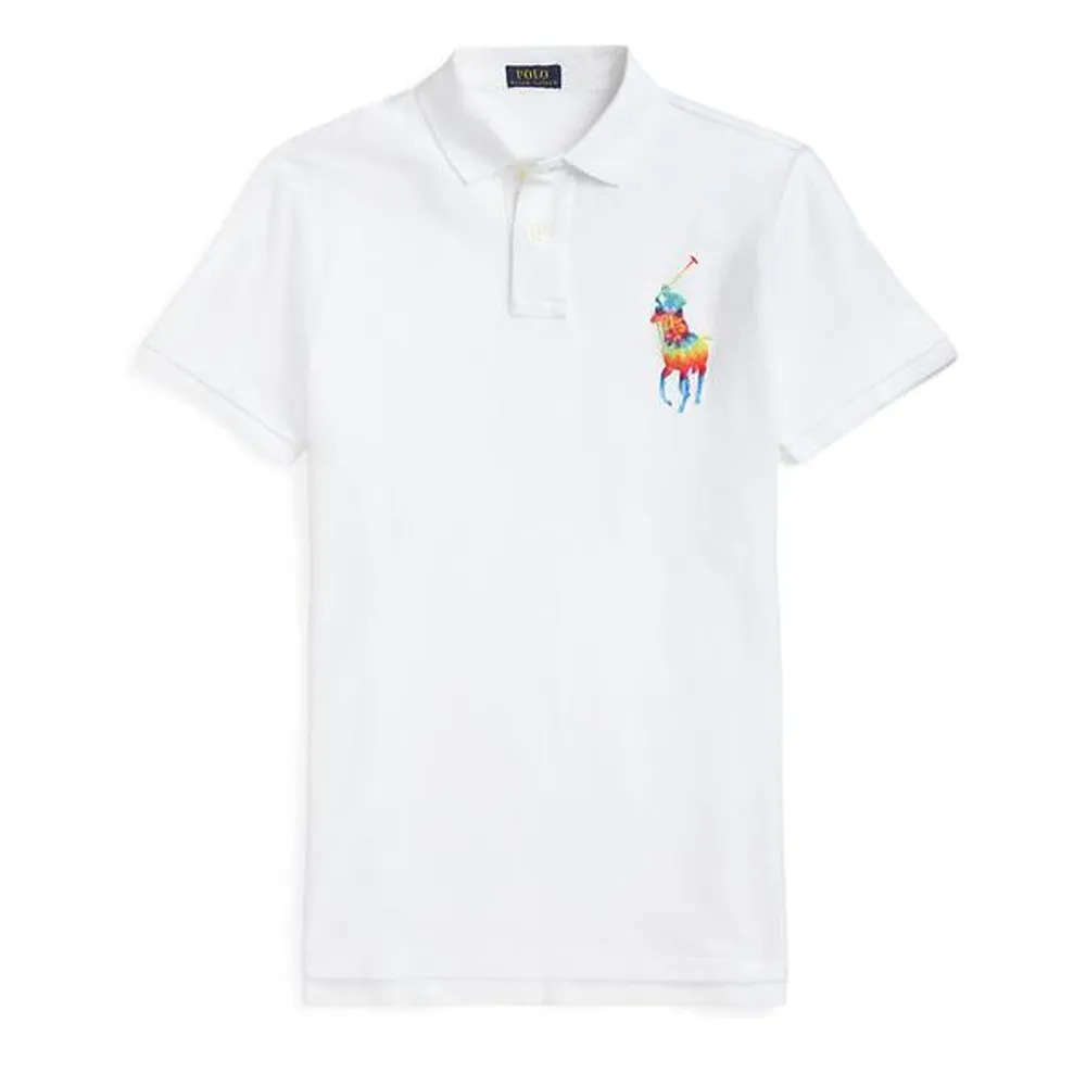 Polo Ralph Lauren Big Pony SS22 Polo Shirt Custom Slim Fit Men's White