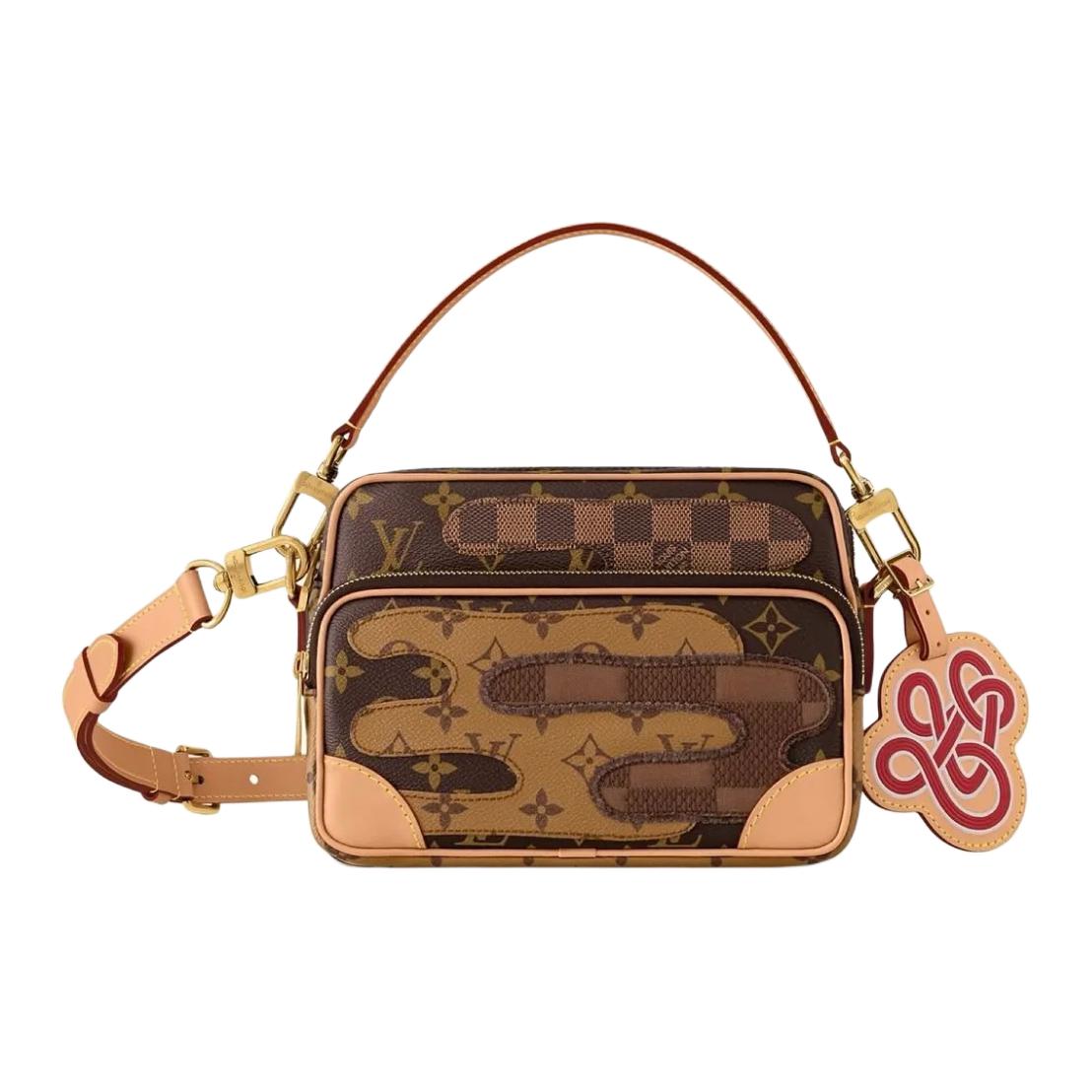 Мужская сумка Louis Vuitton x Nigo (коричневая)