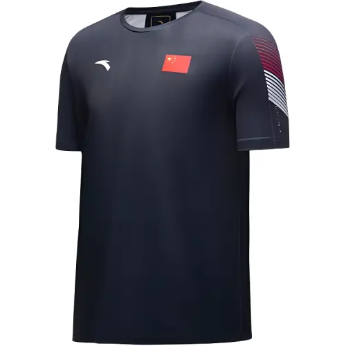 ANTA T Shirts Unisex Midnight Blue Crew Neck Thin Straight Fit