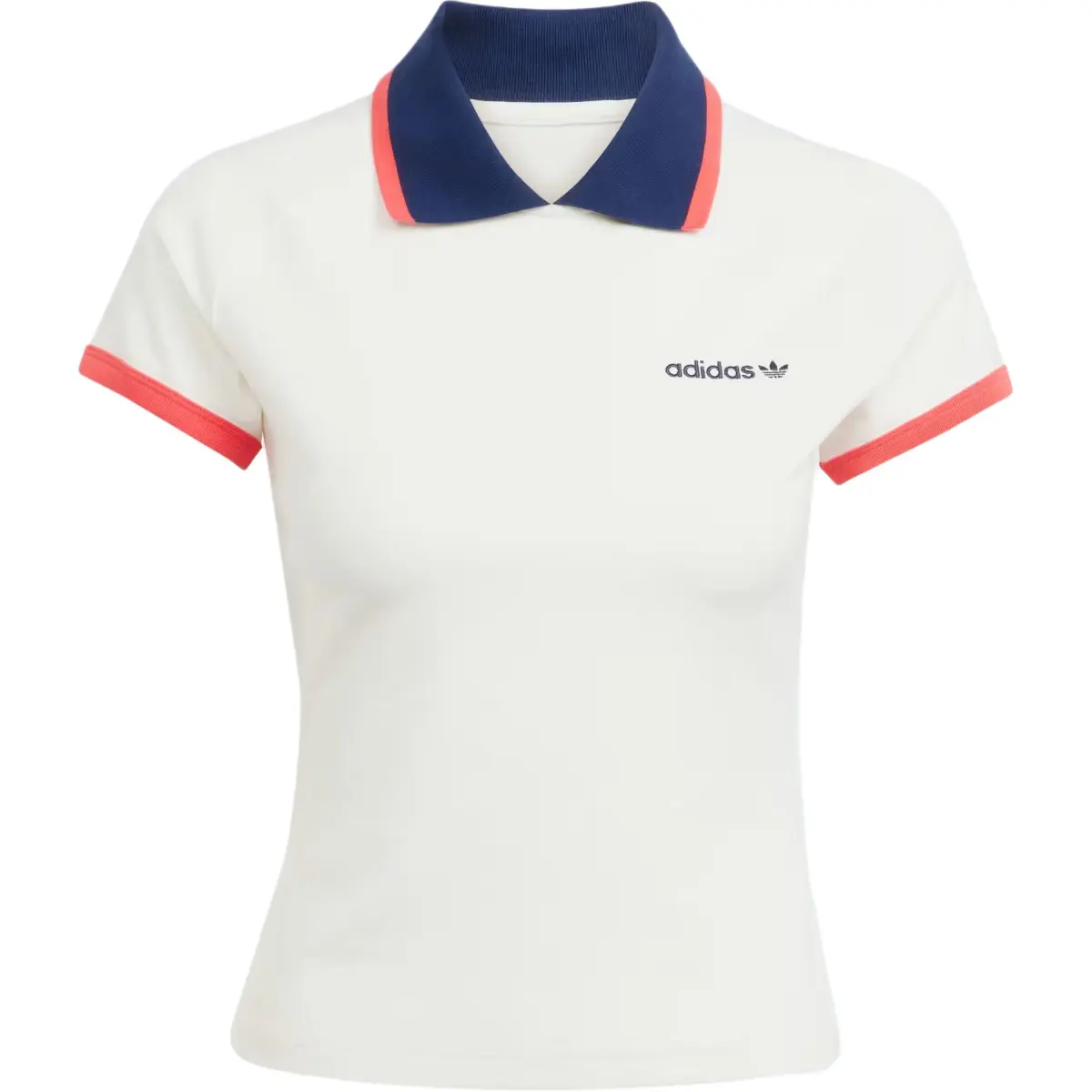 Adidas Originals contrast-collar polo top