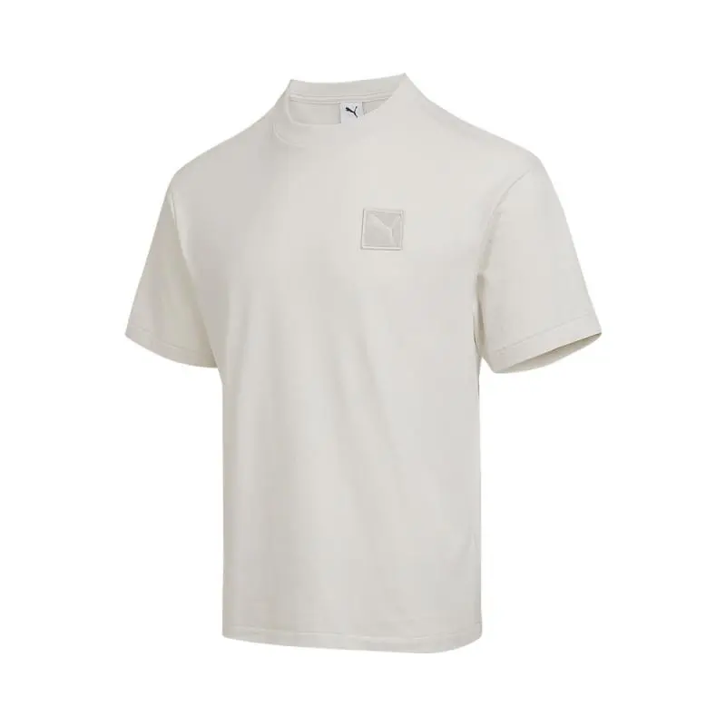 PUMA ESS T-Shirts Men's White Crew Neck
