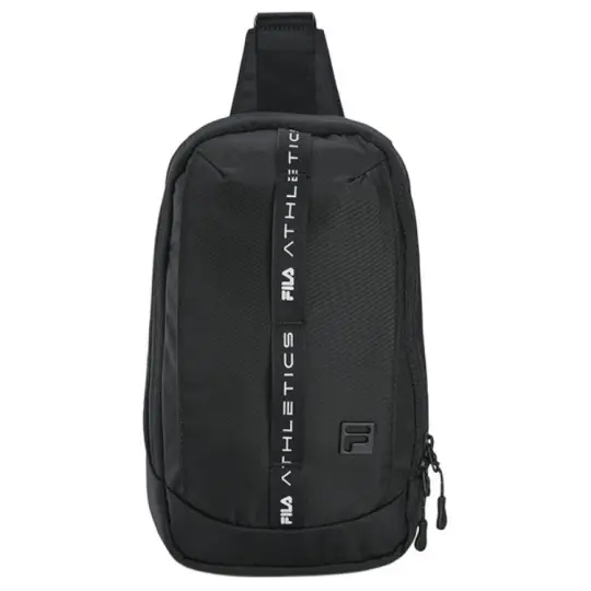 FILA Fitness Fabric Sling Bag Men's Jet Black