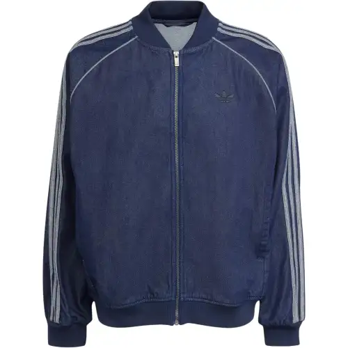 Adidas Originals Three-Stripe Denim Bomber Jacket