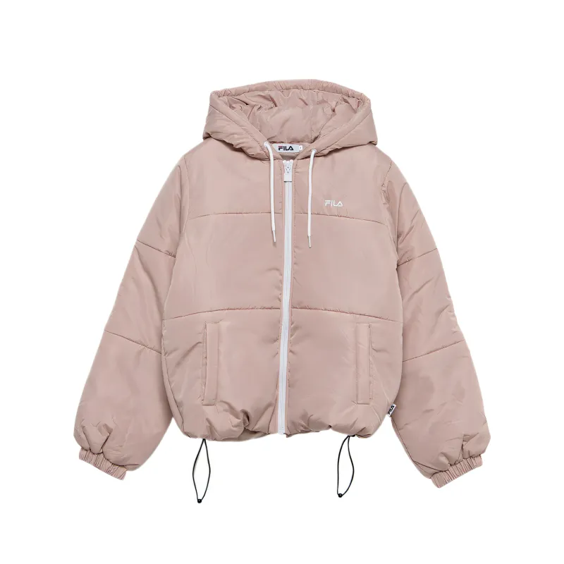 FILA Puffer Jackets Women's Pink Hooded Moderate