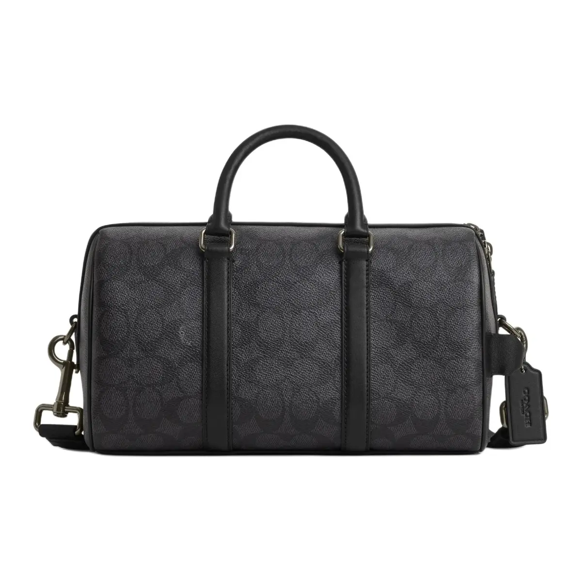 COACH Venturer Artificial Leather With Cow Leather Shoulder Bag, Crossbody Bag, Handbag Large Men's Charcoal Black