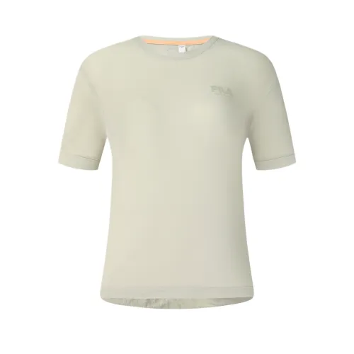 FILA T Shirts Women's Light Khaki Crew Neck Moderate