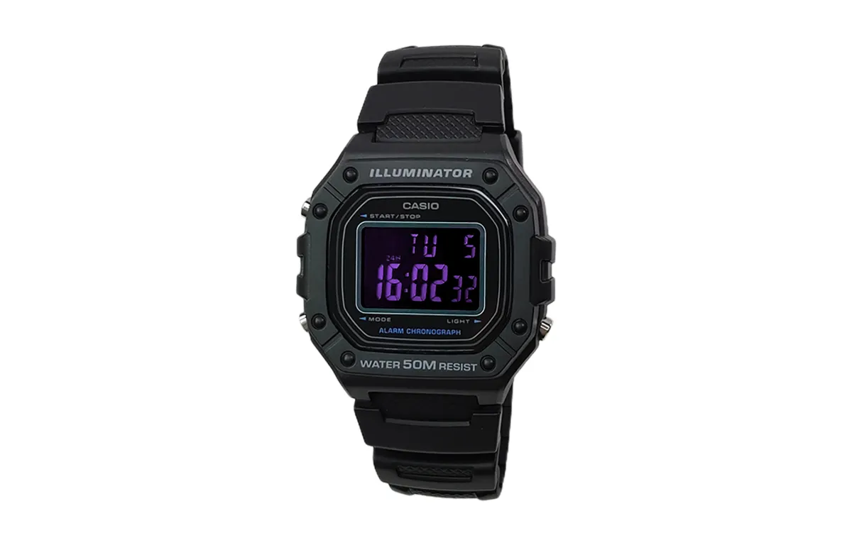 CASIO Custom Collection Quartz Movement Resin Strap Watch Men's Watches Black Dial