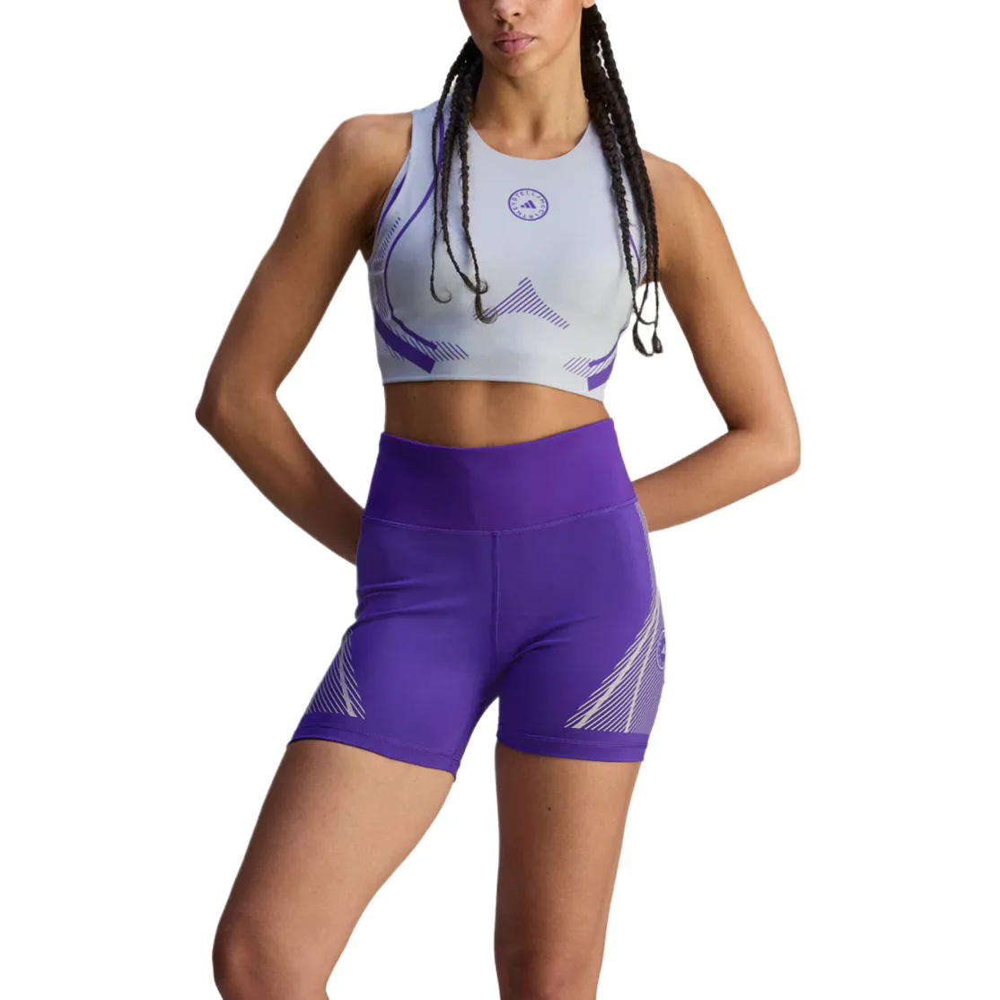 Adidas reflective-stripe running shorts
