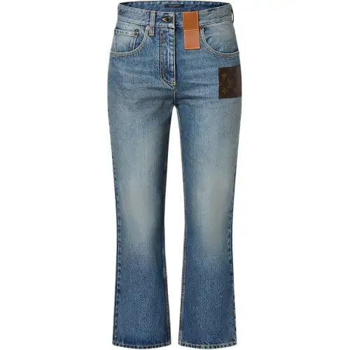 Lv Monogram Patch Jeans