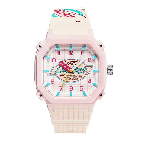 Dickies Wrist Watches Quartz Movement Silicone Strap Pink Watch Dial Women's Watch Classic Box For Festive Occasions