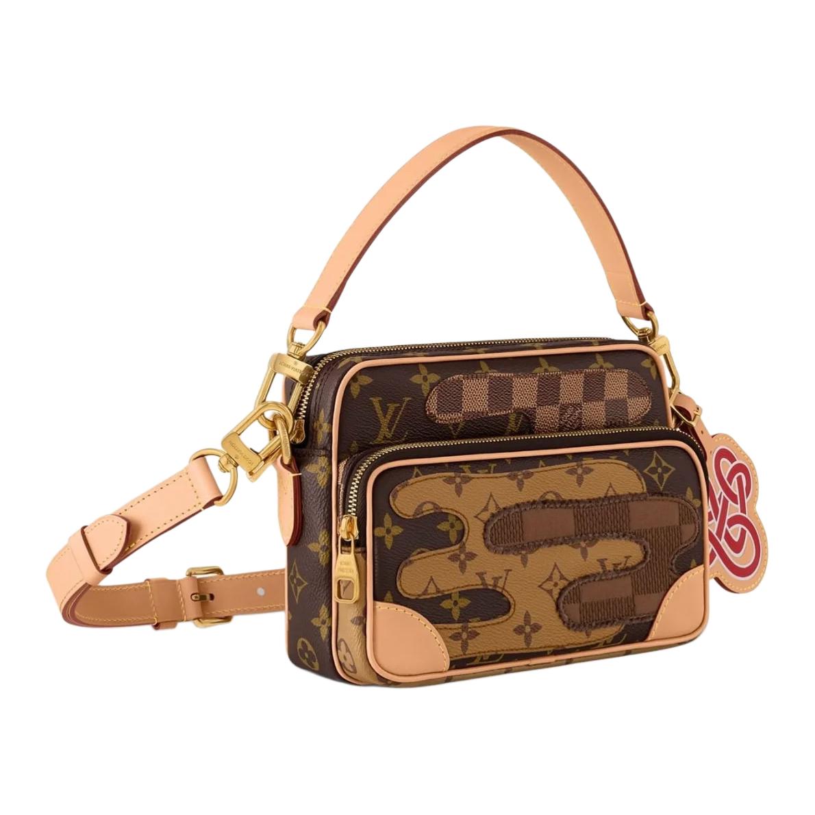 Мужская сумка Louis Vuitton x Nigo (коричневая) — фото 2